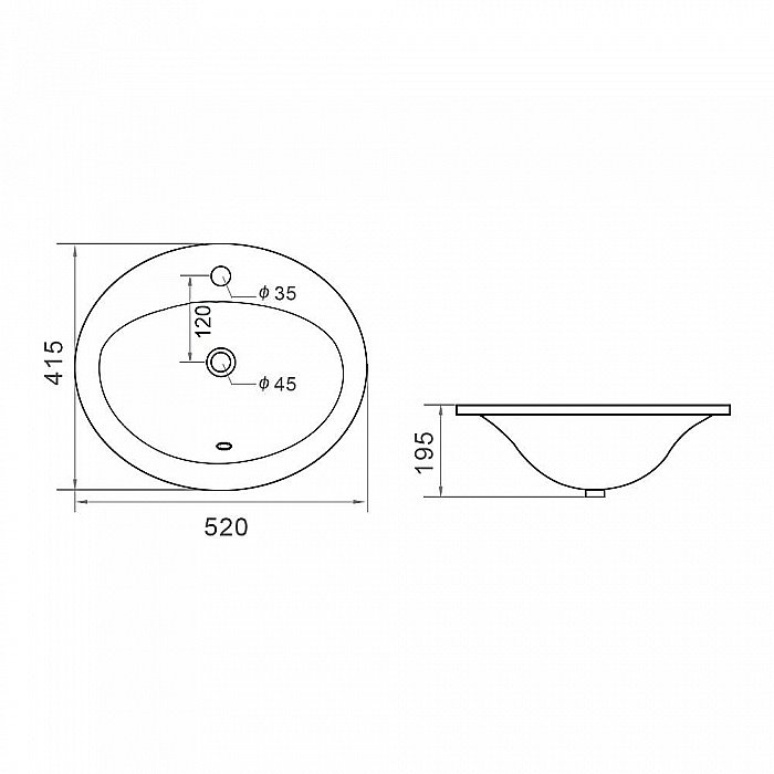 Раковина Orange 52 B06-520w белая купить в интернет-магазине Sanbest
