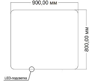 Зеркало LED Vincea VLM-3BE900 90х80 в ванную от интернет-магазине сантехники Sanbest