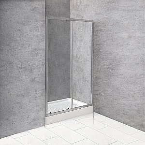Душевая дверь BelBagno DUE-BF-1-130-C-Cr стекло прозрачное/профиль хром купить в интернет-магазине Sanbest