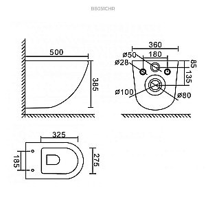 Унитаз подвесной BelBagno Amanda BB051CHR безободковый, с крышкой микролифт, с инсталляцией и кнопкой хром купить в интернет-магазине Sanbest