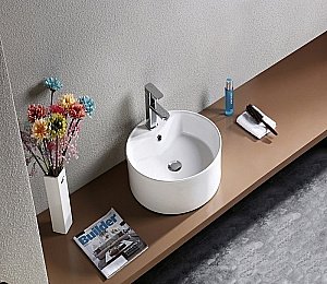 Раковина накладная Ceramalux N 41,5 7026B белая купить в интернет-магазине Sanbest