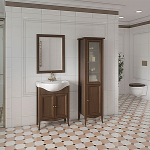 Тумба с раковиной Caprigo Lion 65 две двери, античный орех для ванной в интернет-магазине Sanbest