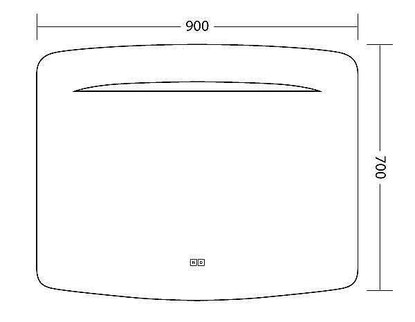 Зеркало с подсветкой Art&Max Gina AM-Gin-900-700-DS-F-H 90x70 в ванную от интернет-магазине сантехники Sanbest
