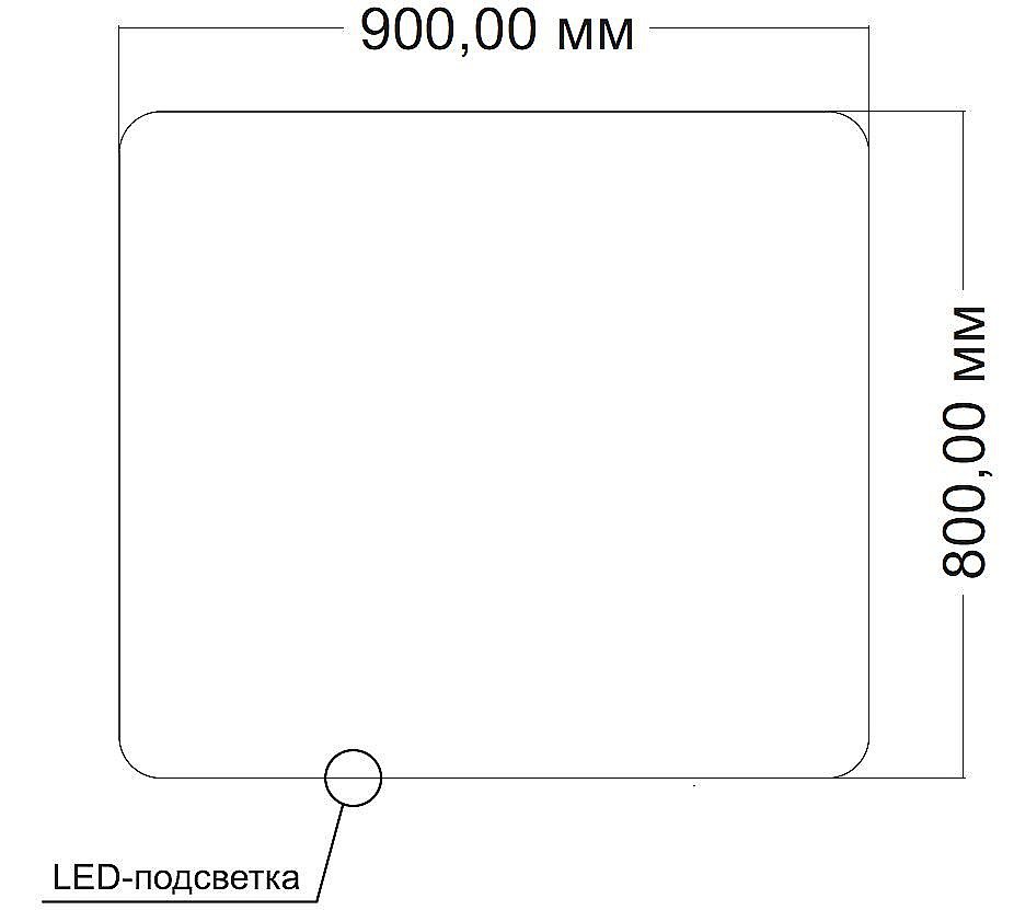 Зеркало LED Vincea VLM-3BE900 90х80 в ванную от интернет-магазине сантехники Sanbest