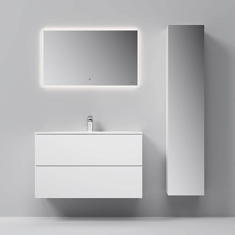 Пенал зеркальный AM.PM Spirit 2.0 M70ACHM0356WG белый для ванной в интернет-магазине сантехники Sanbest