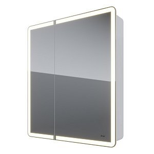 Шкаф зеркальный c LED-подсветкой Dreja POINT 70x80 белый в ванную от интернет-магазине сантехники Sanbest