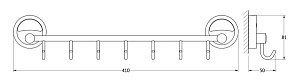 Крючок FBS Ellea 40 ELL 028 купить в интернет-магазине сантехники Sanbest