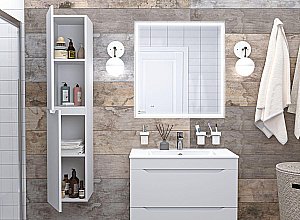 Пенал Aquanet Практика 330461 30 белый матовый для ванной в интернет-магазине сантехники Sanbest