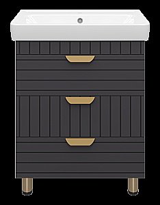 Тумба с раковиной Misty GLOSTER 06070-48-2 70 графит для ванной в интернет-магазине Sanbest