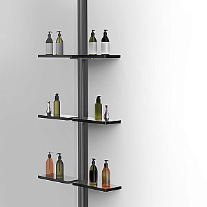 Душевая перегородка Vincea Walk-In VSW-1HWS900MRGM 90 профиль вороненая сталь/стекло зеркальное купить в интернет-магазине Sanbest