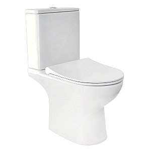 Унитаз напольный Gural Vit Tria Slim TR04KLZ01-SL&TR02RZV01 безободковый, с крышкой микролифт, с бачком купить в интернет-магазине Sanbest