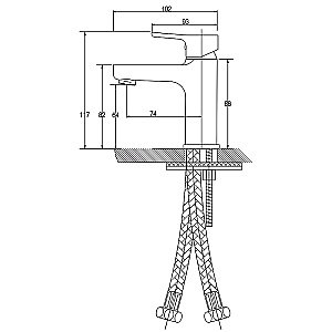 Смеситель для раковины Kaiser Vega 63011 купить в интернет-магазине сантехники Sanbest