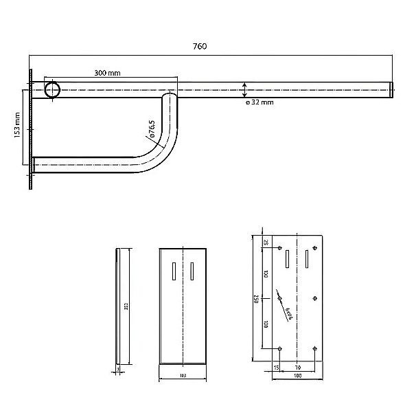 Поручень Bemeta Help 301607091 хром купить в интернет-магазине сантехники Sanbest