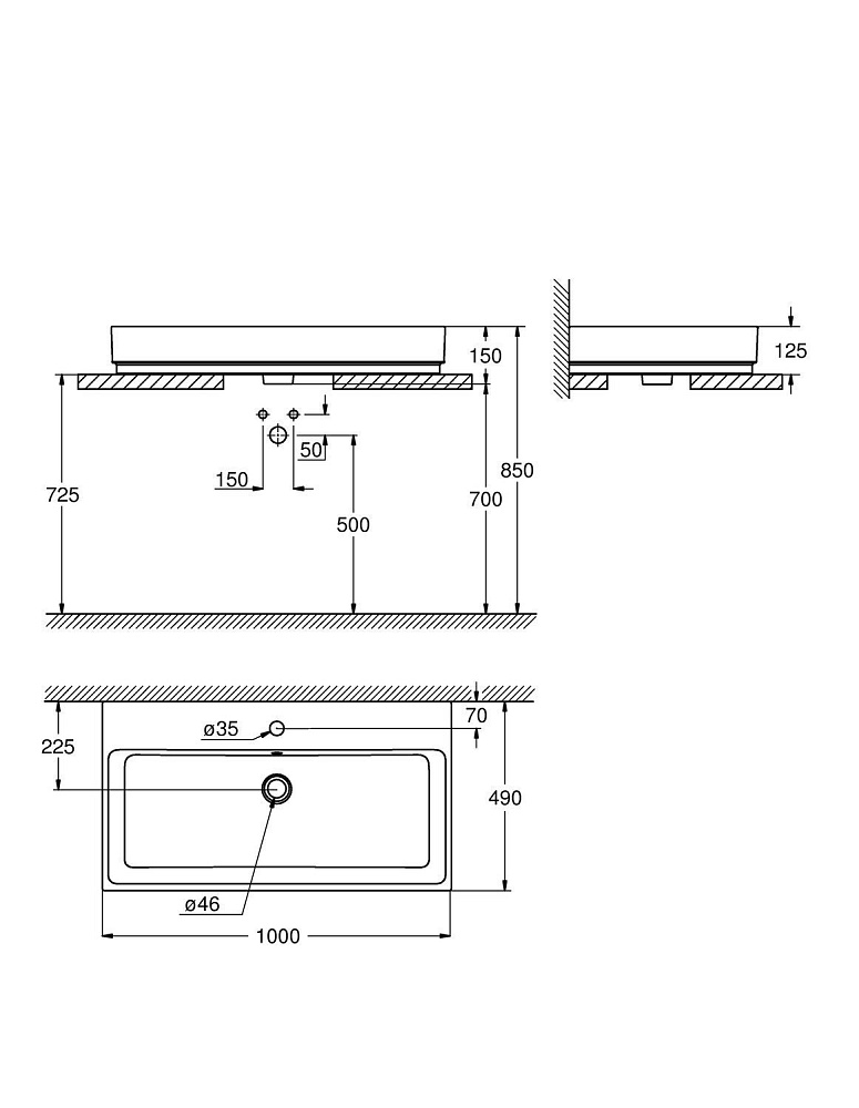 Раковина Grohe Cube Ceramic 3947500H купить в интернет-магазине Sanbest