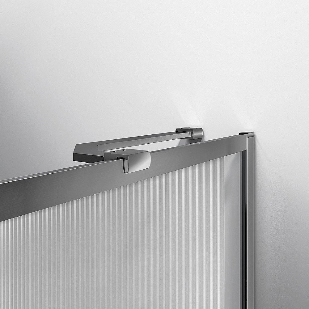 Шторка для ванны Vincea VSB-41700FLGM 70×140 стекло рифленое/профиль вороненая сталь купить в интернет-магазине Sanbest