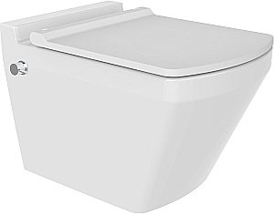 Унитаз подвесной Bien Neptun NPKA052N1VE0W5000 белый, с крышкой микролифт, безободковый купить в интернет-магазине Sanbest