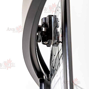 Душевой уголок AvaCan HB 120 MT 120х120 профиль черный/стекло матовое с рисунком купить в интернет-магазине Sanbest