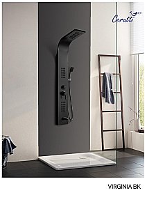 Душевая панель CeruttiSpa VIRGINIA BK CT9989 Черная купить в интернет-магазине сантехники Sanbest