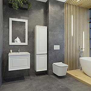 Пенал Caprigo Ponza 13550-В231 40 белый для ванной в интернет-магазине сантехники Sanbest