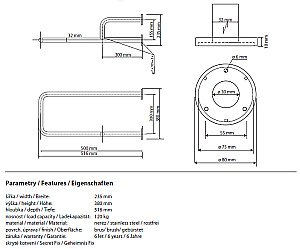 Пoручeнь Bemeta Help program 51,6х23,5 матовый хром купить в интернет-магазине сантехники Sanbest