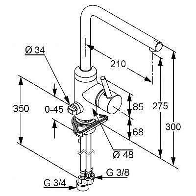 Смеситель для кухни Kludi L-ine 428160577 купить в интернет-магазине сантехники Sanbest