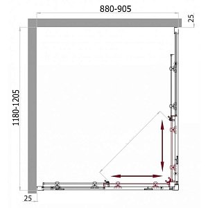 Душевой угол BelBagno SELA-AH-2-120/90-P-Cr 120x90 купить в интернет-магазине Sanbest