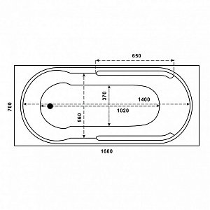 Ванна BAS Гоа 160x70 купить в интернет-магазине Sanbest