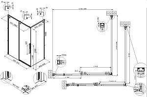 Душевой уголок Vincea Ultima 100х100 VSR-7UL1010CL стекло прозрачное/профиль хром купить в интернет-магазине Sanbest