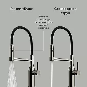 Смеситель для кухни Sancos Pride SC4011GG вороненая сталь купить в интернет-магазине сантехники Sanbest