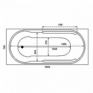 Ванна BAS Гоа 160x70 купить в интернет-магазине Sanbest