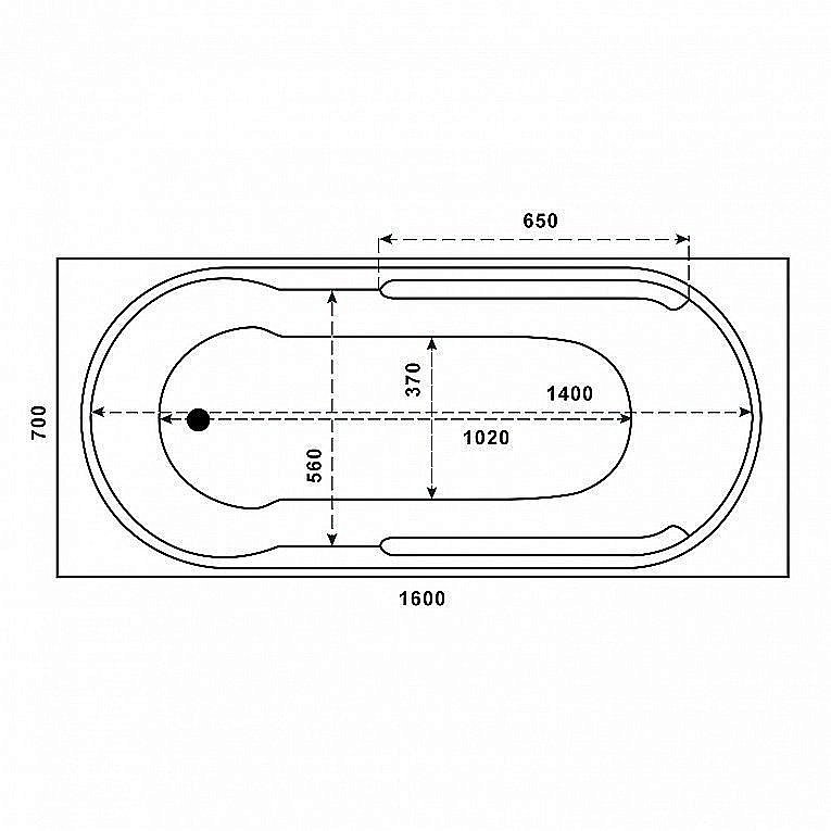 Ванна BAS Гоа 160x70 купить в интернет-магазине Sanbest
