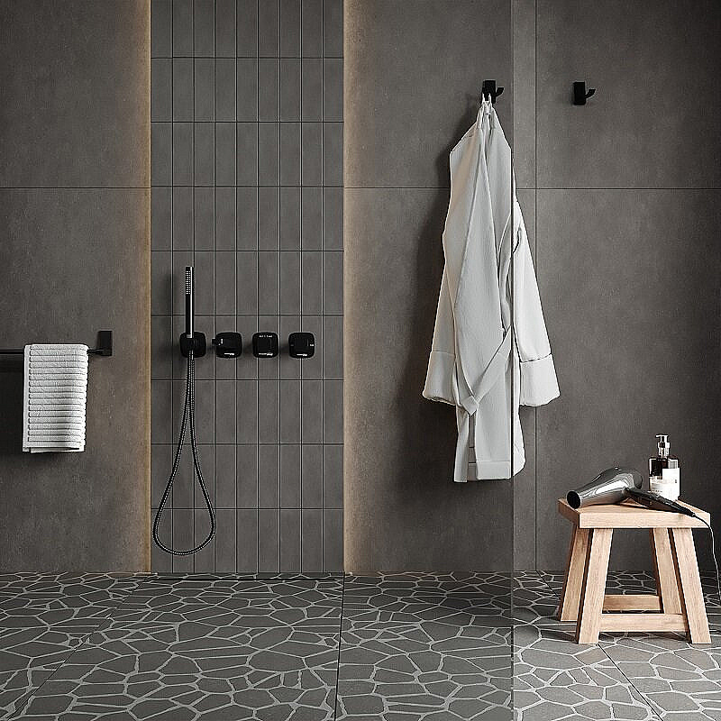 Душевое ограждение WasserKRAFT Vechte 60W44GR 100 фиксатор графит/стекло прозрачное купить в интернет-магазине Sanbest