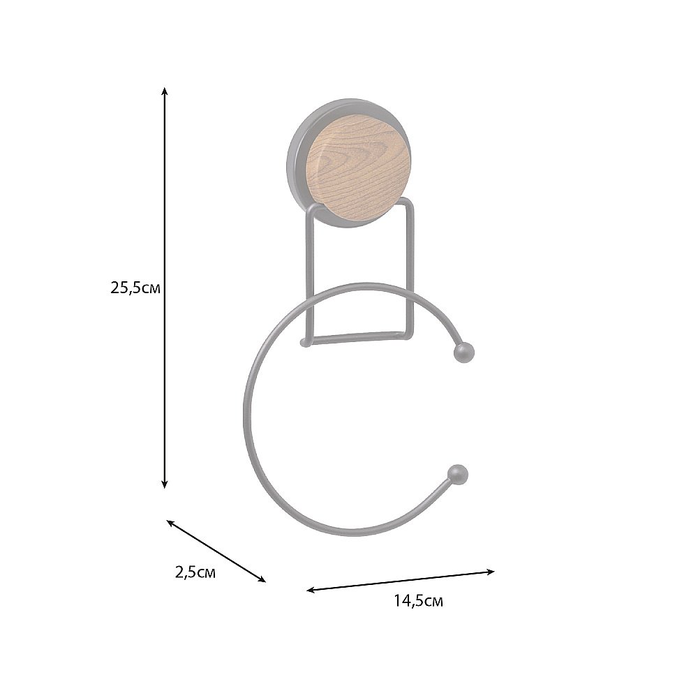 Полотенцедержатель Fixsen Magic Wood FX-46011 черный/светлое дерево купить в интернет-магазине сантехники Sanbest