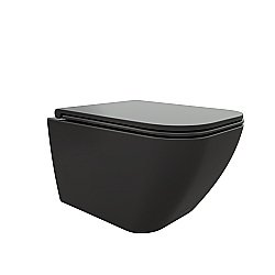 Унитаз подвесной CeruttiSpa MIMI Aria MB 8920 безободковый, с крышкой микролифт, черный матовый купить в интернет-магазине Sanbest