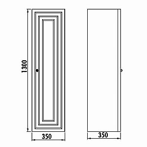 Пенал Creavit Kayra KY2130.01.MAN антрацит матовый для ванной в интернет-магазине сантехники Sanbest