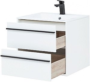 Тумба с раковиной Aquanet Lino 60 белый матовый для ванной в интернет-магазине Sanbest