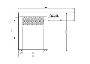 Тумба с раковиной Aquanet Токио 239291 130 белый для ванной в интернет-магазине Sanbest