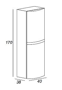 Колонна подвесная Cezares Vague 54851 Rovere sbiancato для ванной в интернет-магазине сантехники Sanbest