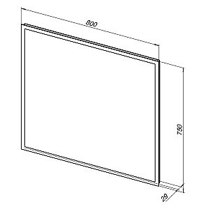 Зеркало Aquanet Оптима 288965 80 белый матовый в ванную от интернет-магазине сантехники Sanbest