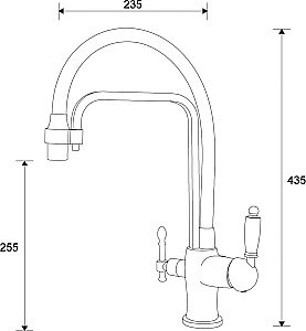 Смеситель для кухни Zorg Sanitary ZR 342-8 YF Хром купить в интернет-магазине сантехники Sanbest