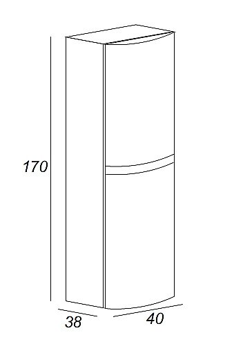 Колонна подвесная Cezares Vague 54851 Rovere sbiancato для ванной в интернет-магазине сантехники Sanbest