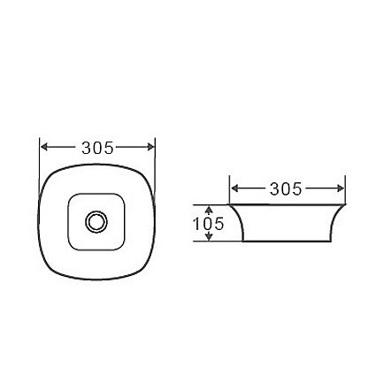 Раковина D&K Berlin 30 DT1431016 белая купить в интернет-магазине Sanbest