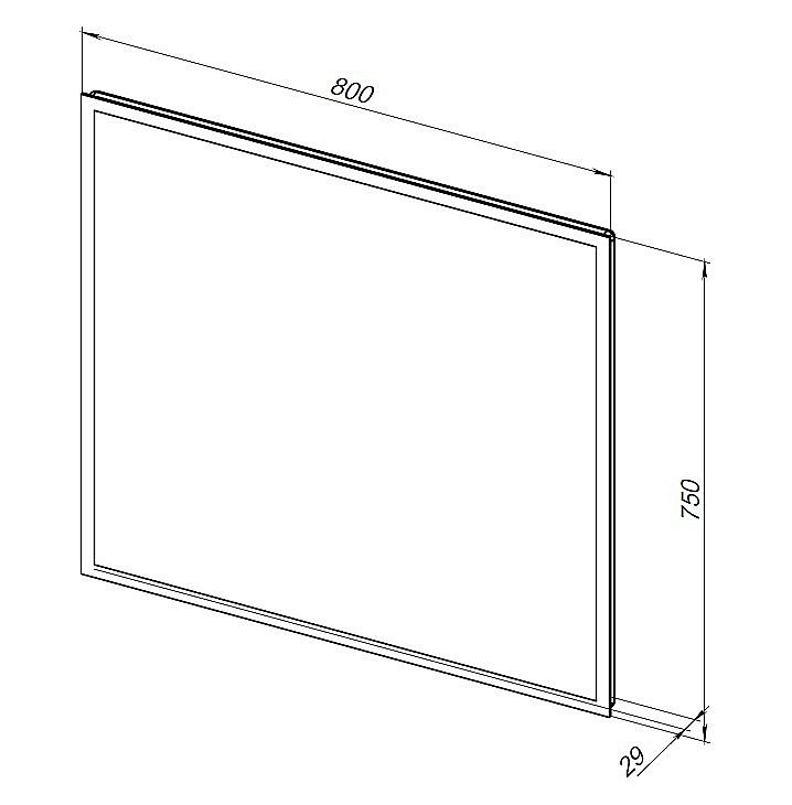 Зеркало Aquanet Оптима 288965 80 белый матовый в ванную от интернет-магазине сантехники Sanbest