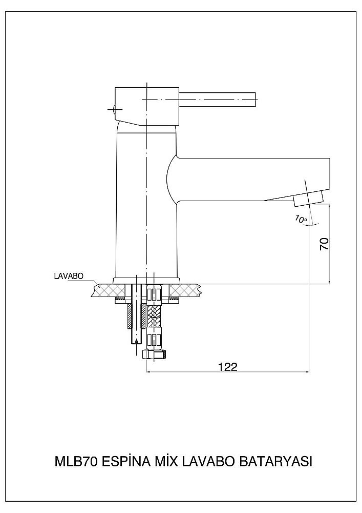 Смеситель для раковины GPD ESPINA MLB70 купить в интернет-магазине сантехники Sanbest