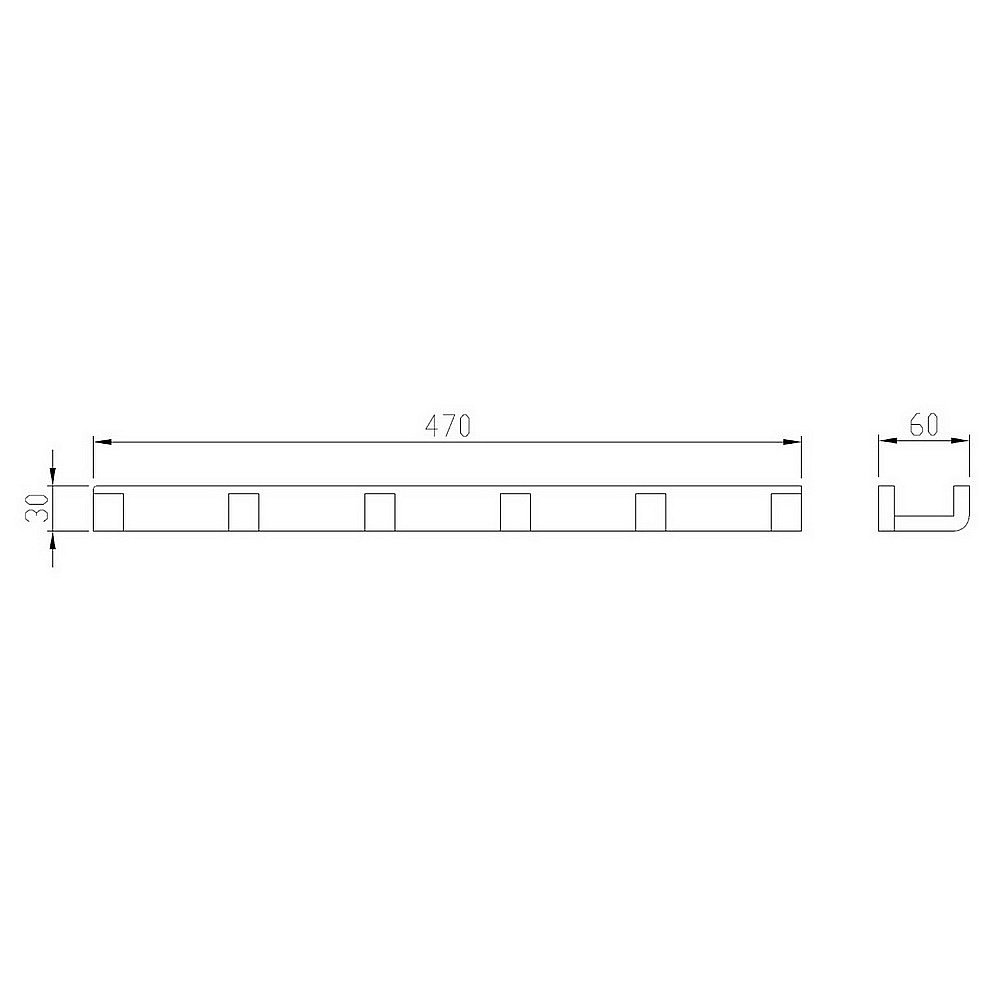 Вешалка на 6 крючков ABBER Westen AA1752NG никель купить в интернет-магазине сантехники Sanbest