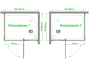 Душевой уголок Royal Bath RB HPVD-T-CH 100х80 стекло прозрачное/профиль хром купить в интернет-магазине Sanbest