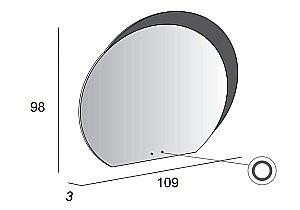 Зеркало с LED подстветкой Cezares 45010 109x98 в ванную от интернет-магазине сантехники Sanbest