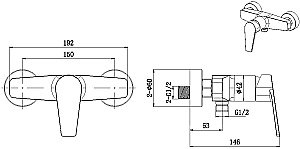 Смеситель для душа Allen Brau Eclipse 5.E1004-31 черный матовый купить в интернет-магазине сантехники Sanbest
