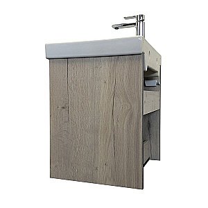 Тумба с раковиной Comforty Вена 00-00008928 55 дуб дымчатый для ванной в интернет-магазине Sanbest