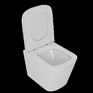 Унитаз подвесной с инсталляцией D&K Berlin DS1431603 белый/кнопка матовый хром, безободковый, с крышкой микролифт купить в интернет-магазине Sanbest